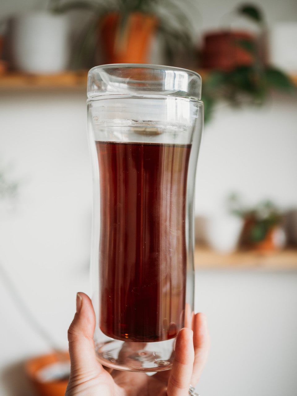 "Less Than Perfect" Double Wall Reusable Glass Travel Mug - 400 ml / 13.5 oz