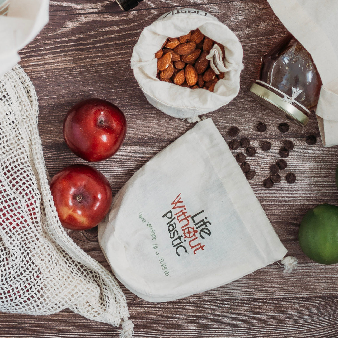 Organic Cotton SMALL Flat-Bottom Bulk Bag