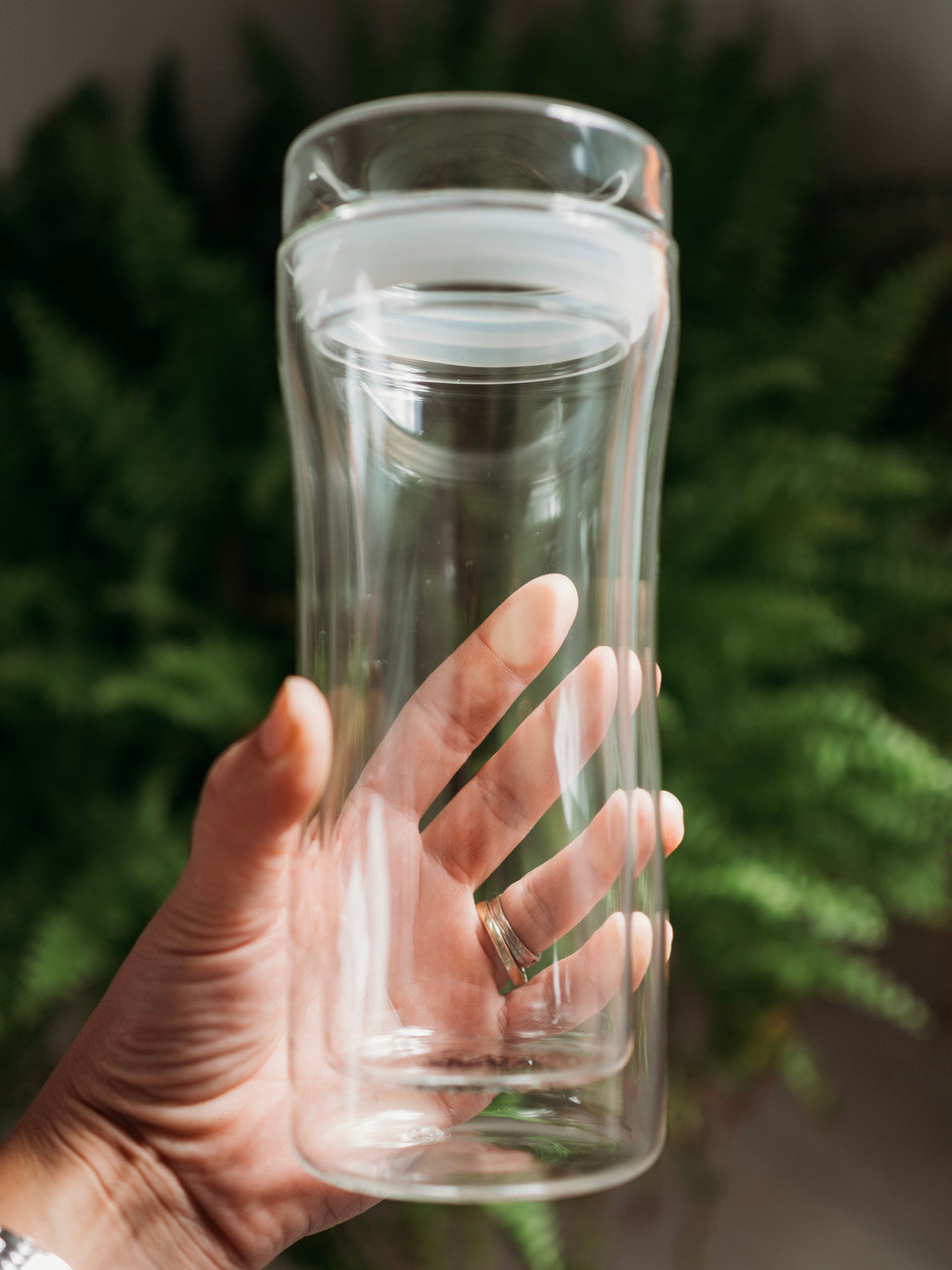 "Less Than Perfect" Double Wall Reusable Glass Travel Mug - 400 ml / 13.5 oz