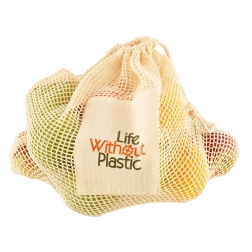 Organic Cotton Mesh LARGE Produce Bag - Bundle of 3