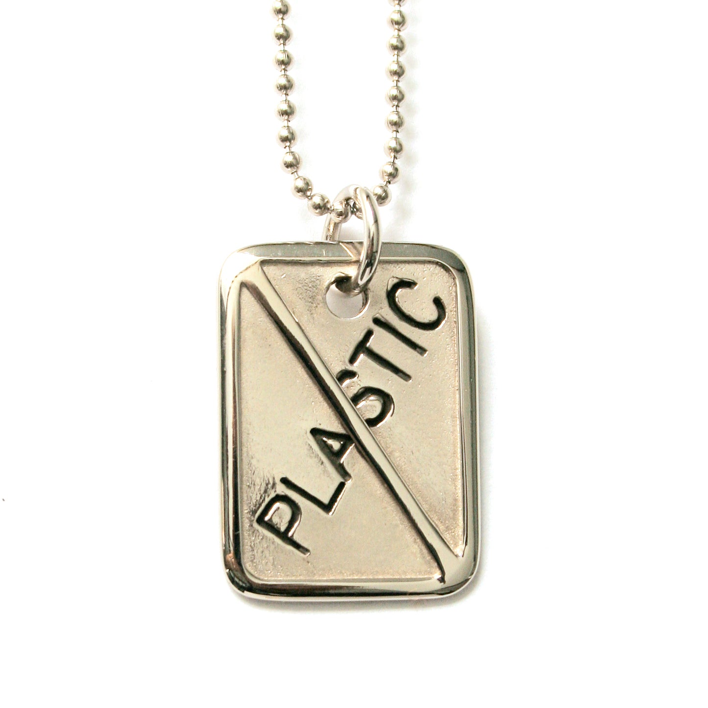 PPC Necklace - 'Refuse Plastic' - Silver