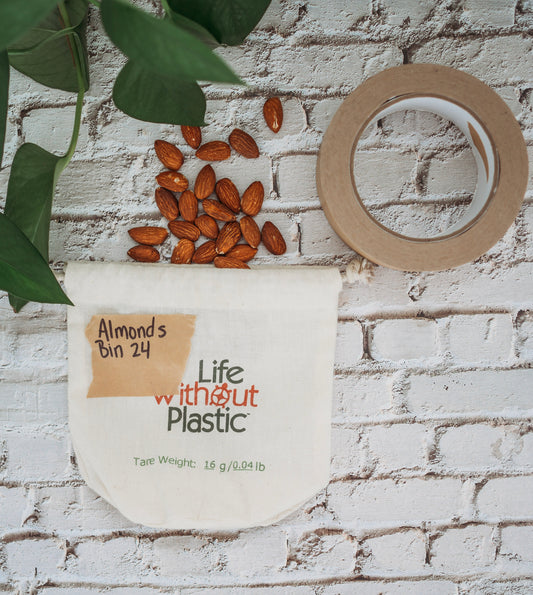 Using Craft Tape to label bulk foods in bags.