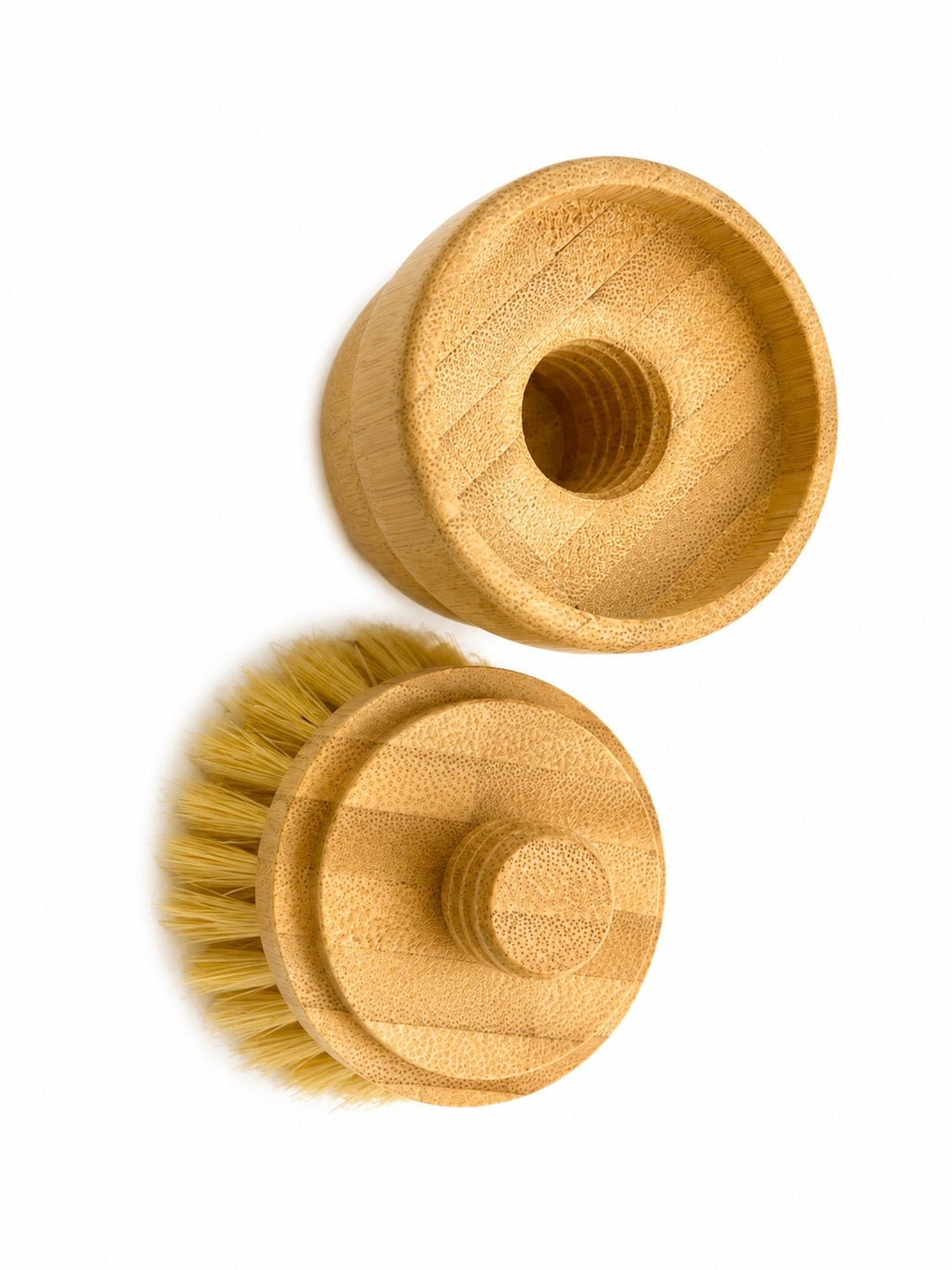 Bamboo Dish Brush Kit_ 1 Brush + 4 Replacement Heads