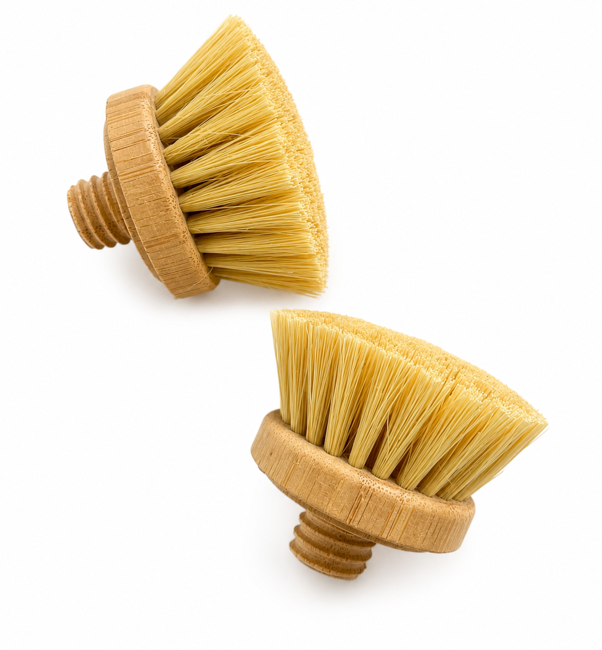 Bamboo Dish Brush Kit_ 1 Brush + 4 Replacement Heads