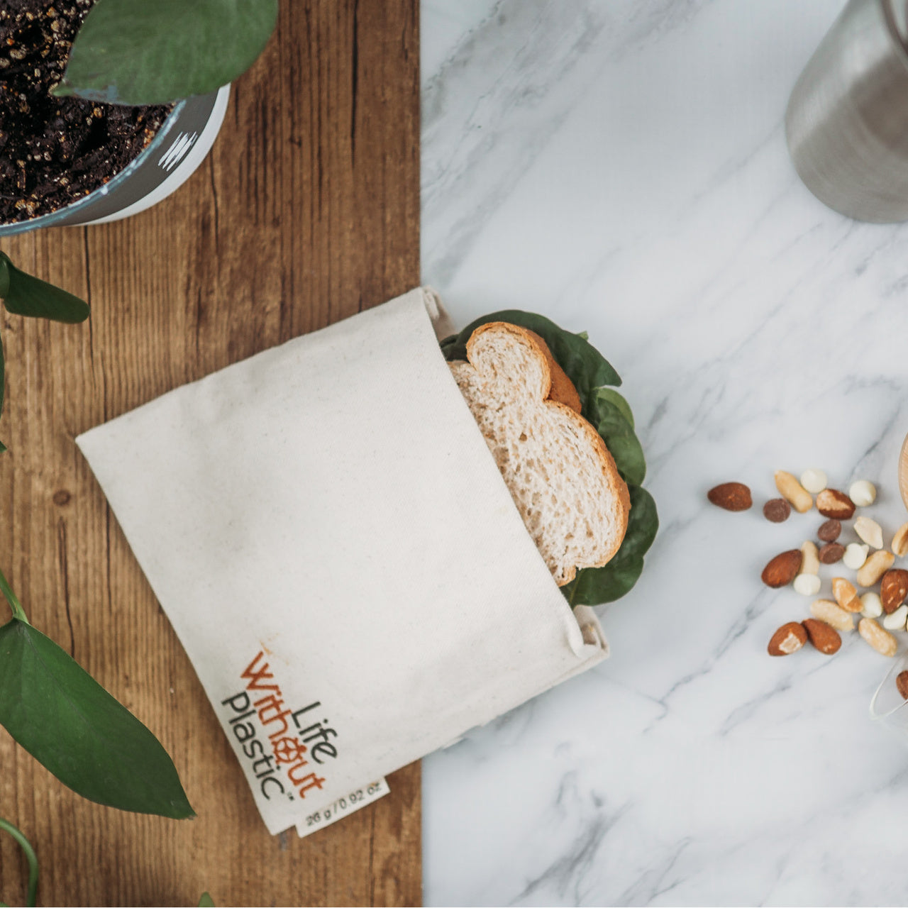 Organic Cotton Plastic-Free Sandwich Flip Bag