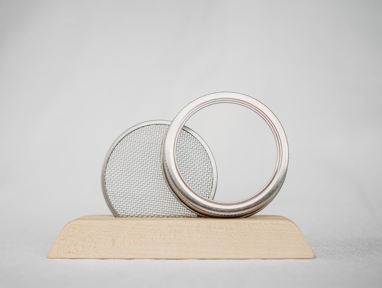 Stainless Steel Sprouting Lid and Ring for Regular Mouth Mason Jars - Bundle of 2