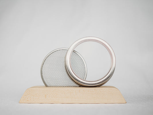 Stainless Steel Sprouting Lid and Ring for Regular Mouth Mason Jars - Bundle of 2