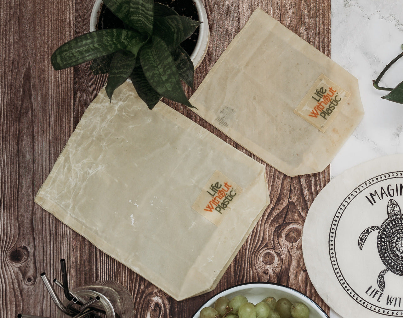 Less Than Perfect - Organic Cotton Waxed Bag - Large