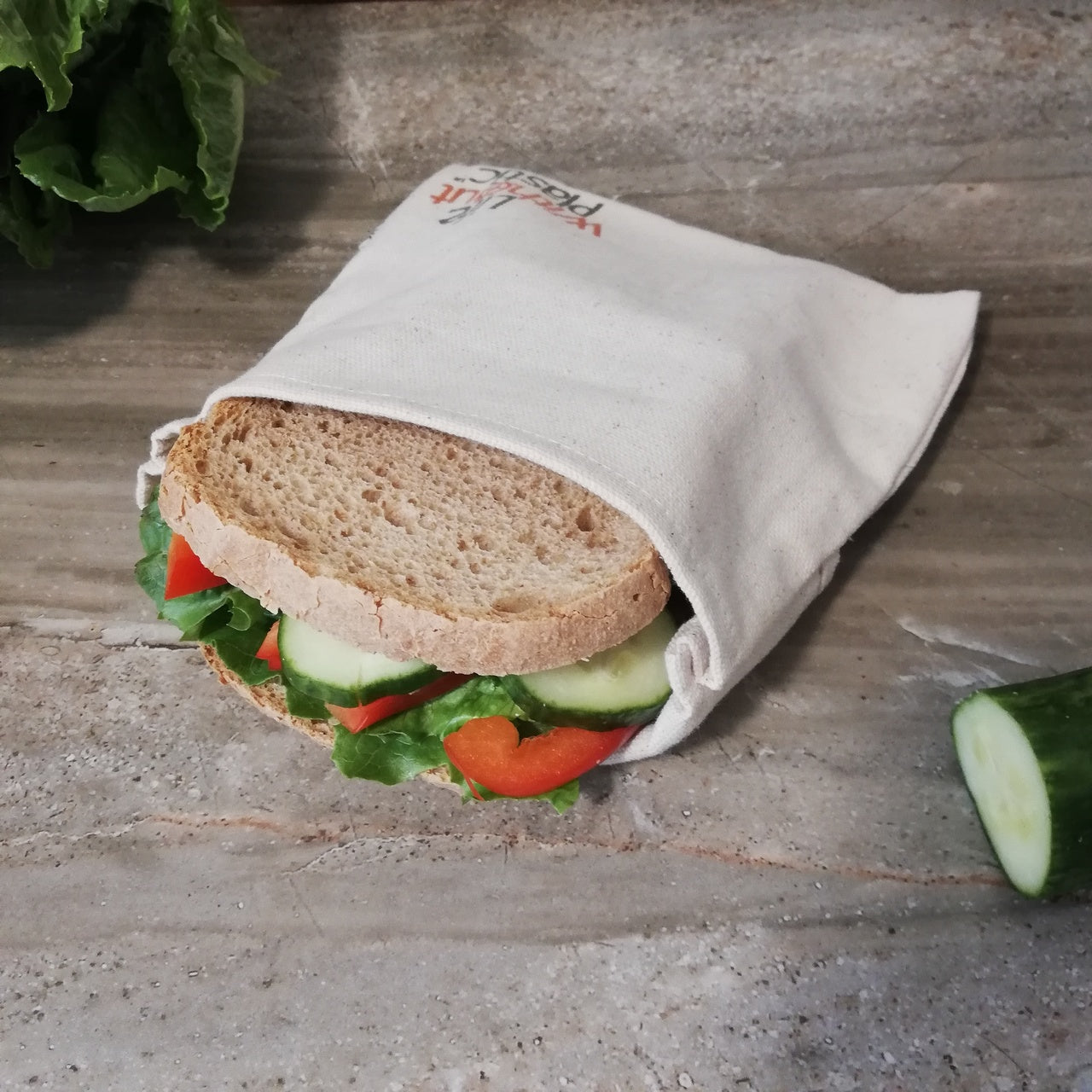 Organic Cotton Plastic-Free Sandwich Flip Bag
