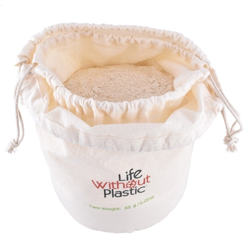 Organic Cotton LARGE Flat-Bottom Double Layer Bulk Bag for Flour