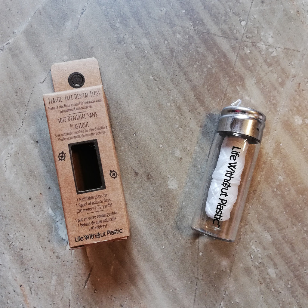 Plastic-Free Dental Floss in Glass Jar